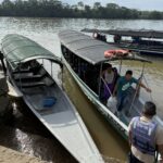Motorized canoes, Ecuadorian Amazon