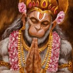 Painting of Hanuman praying