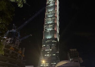 Taipei 101 tower at night